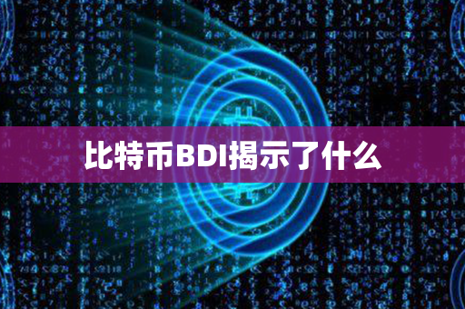 比特币BDI揭示了什么